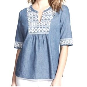 Vineyard Vines Chambray Tunic Top Sz XXS EUC